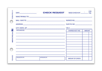 Check Request - Form TRO-111